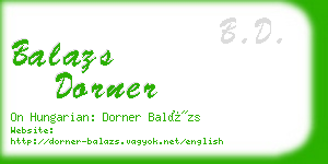 balazs dorner business card